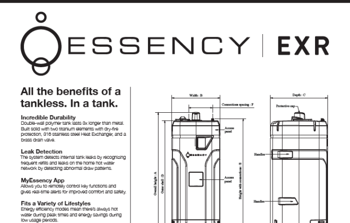 EXR Specification Sheet