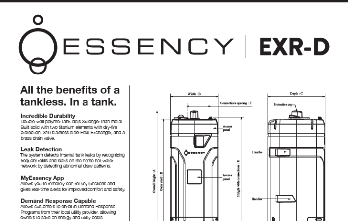 EXR-D Specification Sheet