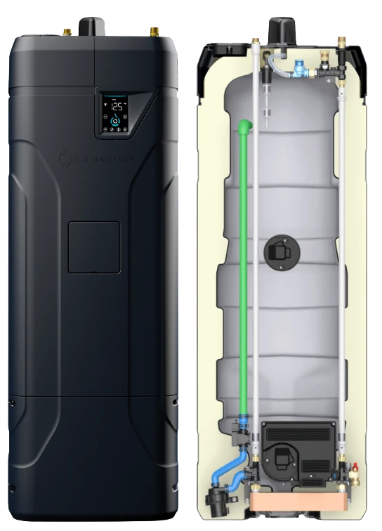 Essency exr water heater cutaway view